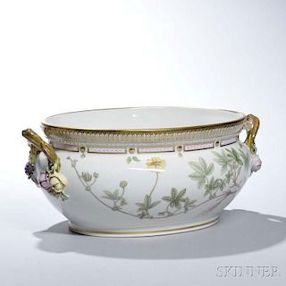 Royal Copenhagen Porcelain "Flora Danica" Oval Bowl