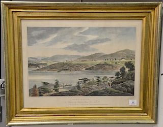 After William Guy Wall  hand colored aquatint  WEST POINT  No. 16 of the Hudson River Port Folo  published by Henry I. Megar...