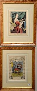 Currier & Ives  three hand colored lithographs  GENL. Tom Thumb & Wife Com. Nutt and Minnie Warren