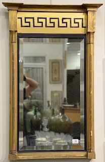 Federal gilt wood mirror with geometric design top portion. 38" x 21 1/2" Provenance: Property from Credit Suisse's Americana Collec...