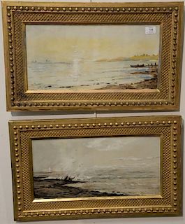Edmund Darch Lewis (1835-1910), pair of watercolor and gouache on paper, Coastal Landscapes, signed lower right: Edmund D. Lewis 188...