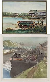 Two 20th Century Harbor Scenes