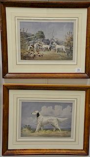 Alexander Pope Jr. (1849-1942), set of six chromolithographs, from Celebrated Dogs of America, Fox Hounds; Bau, Imported Champion Po...