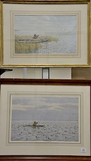 Arthur Burdett Frost (1851-1928), two prints, Duck Hunting with Decoys 13 1/2" x 20 1/4" and Duck Battery 11 1/2" x 18 3/4" Provenan...