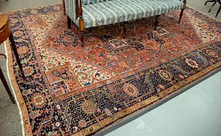 Heriz Oriental carpet, early 20th century (slight wear). 9'5" x 12'4"