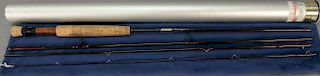Sage fly rod graphite III 690-4RPL 9' #6 Anderson Custom Rods 1994, four part with aluminum case.