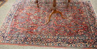 Sarouk Oriental throw rug. 4'2" x 6'6"