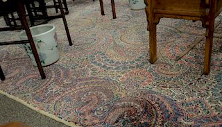 Kirman Oriental carpet (some wear). 11'9" x 19'7"