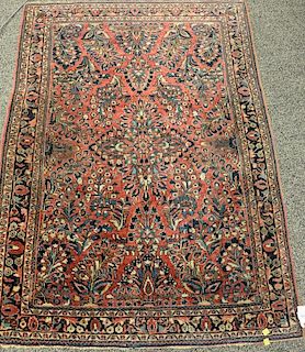 Sarouk Oriental throw rug. 3'6" x 4'9"