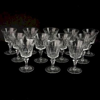 Lot of Twelve (12) Baccarat Crystal "Buckingham" Water Goblets.