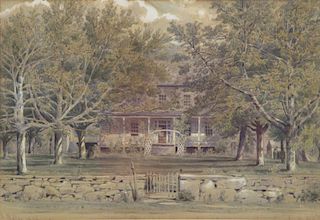 MILLER, William. Watercolor. "Cornell Homestead,