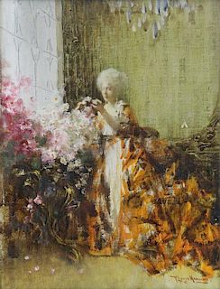 MANCINI, Francesco Longo. Oil on Canvas. Woman