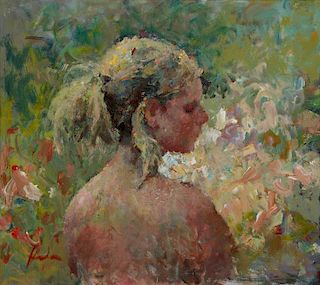 HUA CHEN. Oil on Canvas. "A Girl".