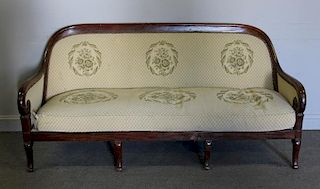 Beautiful 19th Century French Upholstered Settee.