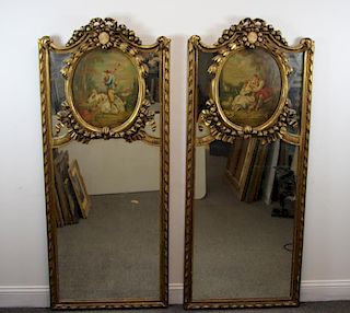 Pair of Antique Finely Carved Louis XVI Style