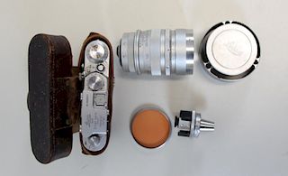 Antique Leica Camera And Accessories To Inc