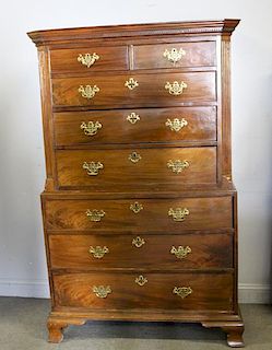 Antique Mahogany Chest on Chest.