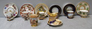 Lot Of 7 Antique Cups & Saucers & A Cup