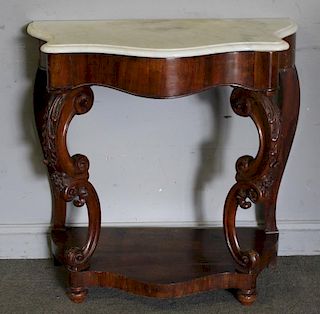 Victorian Mahogany Marbletop Console Table