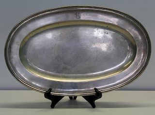 SILVER. .800 Silver Austrian-Hungarian Oval Tray.