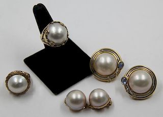 JEWELRY. Mabe Pearl Grouping.