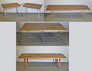 Midcentury Style Side and Coffee Table Lot.