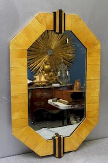 Vintage Karl Springer Attributed Lacquered Mirror