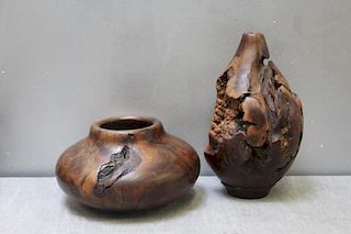 Lot of Exceptional Melvin Lindquist Wood Vases.