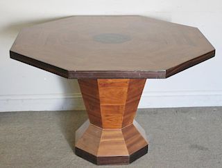 Midcentury Style Rosewood Octagonal Center Table.