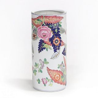 Chinese Export Style Tobacco Leaf Umbrella Stand