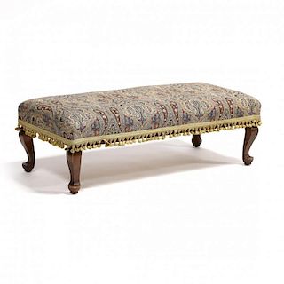 Queen Anne Style Elongated Foot Stool