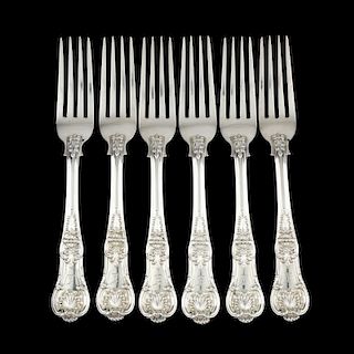 Set of Six Georgian Sterling Forks