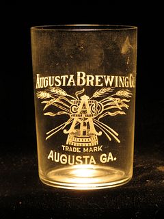 1895 Augusta Brewing Co. 3½ Inch Etched Drinking Glass, Augusta, Georgia