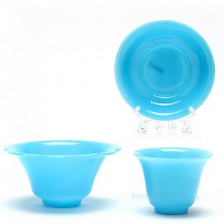 Three Chinese Peking Glass Bowls