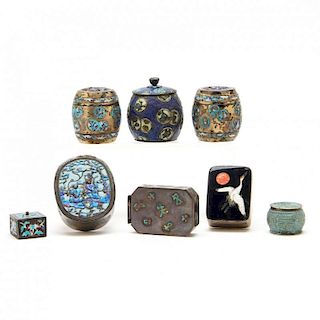 Eight Fine Chinese Silver Boxes