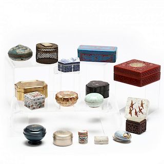 Group of Vintage Asian Boxes