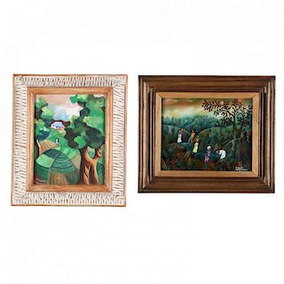 Two Haitian Landscape Paintings
