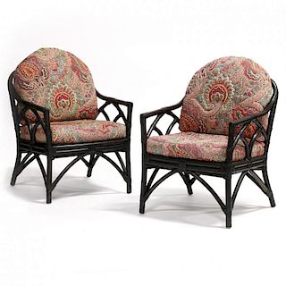 La Cor Wicker, Pair of Bamboo Arm Chairs