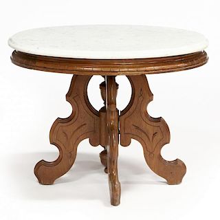 Victorian Marble Top Low Table