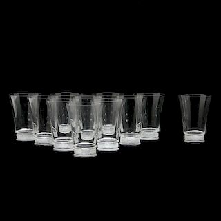 Set of Eleven Lalique Crystal Tumblers