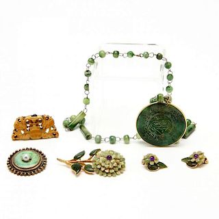 A Group of Jadite Jewelry