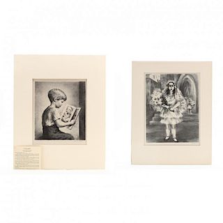 Two Associated American Artists Lithographs Picturing Children - Chapin and Harmon