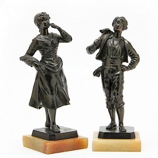 Jaques Limousin (French, 20th Century), Pair of Pastoral Figures
