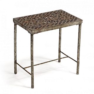 Custom Architectural Iron Side Table