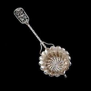Chinese Silver Tea Strainer
