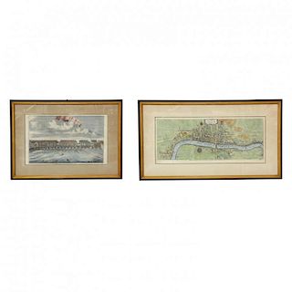 Pair of 19th-Century Hand-Colored Prints Illustrating London