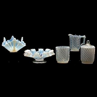 Group of Victorian Opalescent Glass