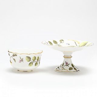 Royal Worcester, "The Blind Earl" Serving Bowl and Compote