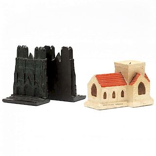 Vintage Church Form Bank and Bookends