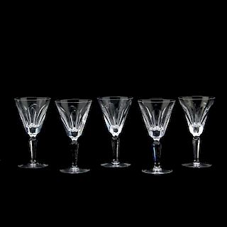 Waterford Crystal, Set of Five Dessert Wine Stems